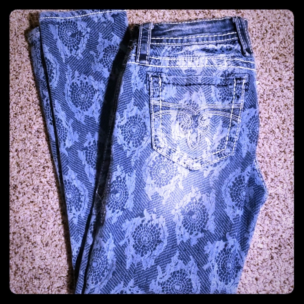 Rock revival cropped skinny jeans